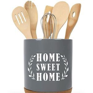 Home essentials|Cement| Countertop utensil crock